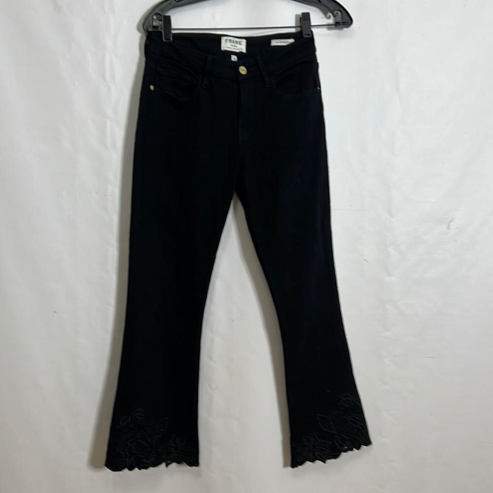 FRAME DEMIN‎ LE CROP MINI BLACK JEANS SIZE 26